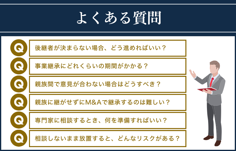 よくある質問｜事業継承が難しいと感じる方へ
