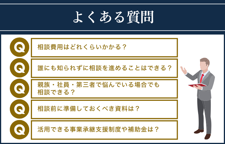 埼玉の事業継承相談に関してよくある質問